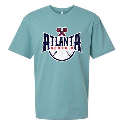 Atlanta Georgia Atl Vintage Baseball Retro Throwback Sueded Cloud Jersey T-Shirt