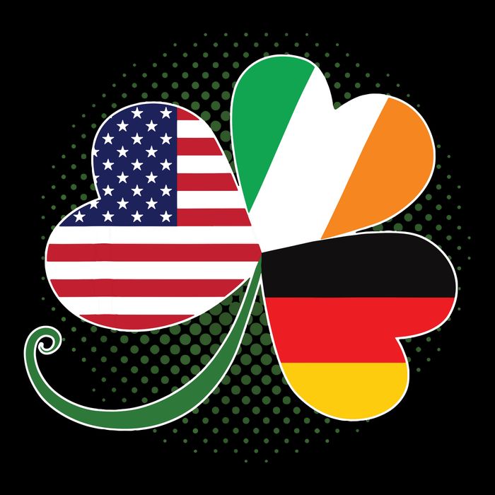 American German And Irish Roots DNA Kids T-Shirt