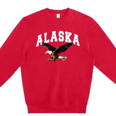 Alaska Gifts Anchorage Juneau Denali Sitka Premium Crewneck Sweatshirt