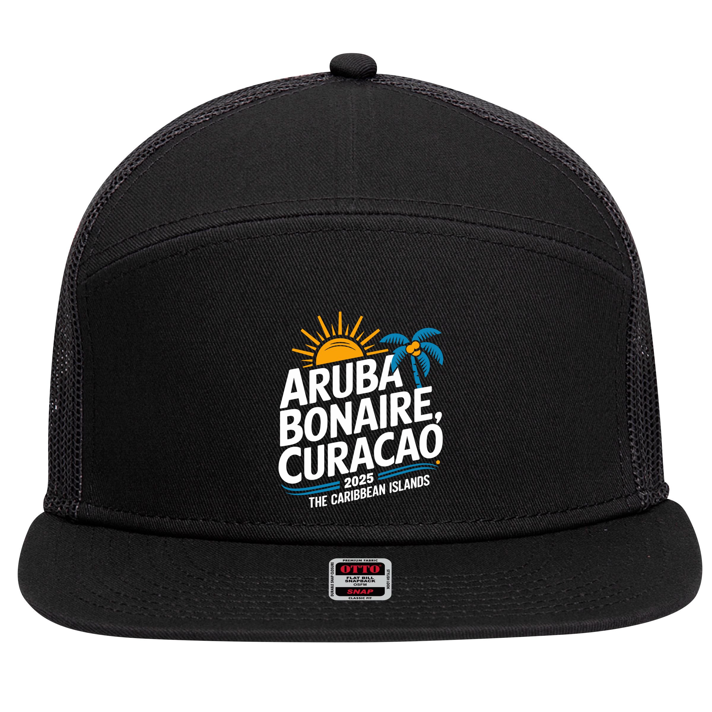 Abc Gift 7 Panel Mesh Trucker Snapback Hat