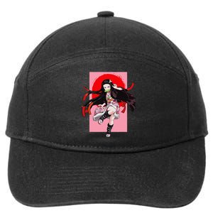 Anime Girl Aesthetic Japanese Waifu Otaku Weeb Art Japan 7-Panel Snapback Hat