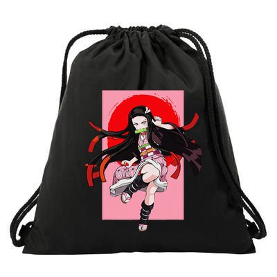 Anime Girl Aesthetic Japanese Waifu Otaku Weeb Art Japan Drawstring Bag