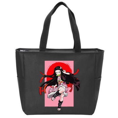 Anime Girl Aesthetic Japanese Waifu Otaku Weeb Art Japan Zip Tote Bag