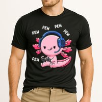 Axolotl Gaming Anime Video Game Pew Gamer Cooling Performance Crew T-Shirt