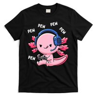 Axolotl Gaming Anime Video Game Pew Gamer T-Shirt