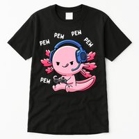 Axolotl Gaming Anime Video Game Pew Gamer Tall T-Shirt