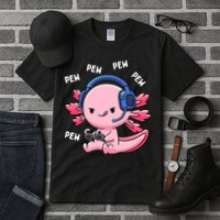 Axolotl Gaming Anime Video Game Pew Gamer Tall T-Shirt