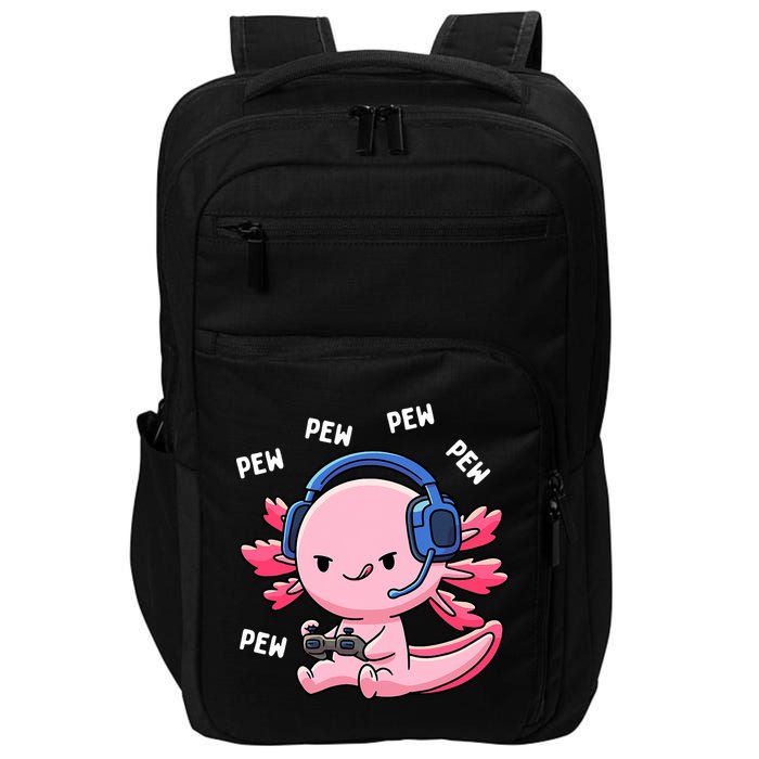 Axolotl Gaming Anime Video Game Pew Gamer Impact Tech Backpack