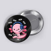 Axolotl Gaming Anime Video Game Pew Gamer Button