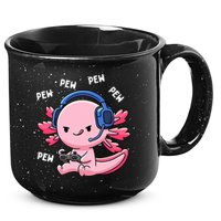 Axolotl Gaming Anime Video Game Pew Gamer 15oz Campfire Ceramic Mug