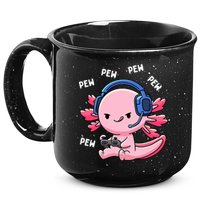 Axolotl Gaming Anime Video Game Pew Gamer 15oz Campfire Ceramic Mug