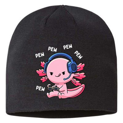 Axolotl Gaming Anime Video Game Pew Gamer Sustainable Beanie