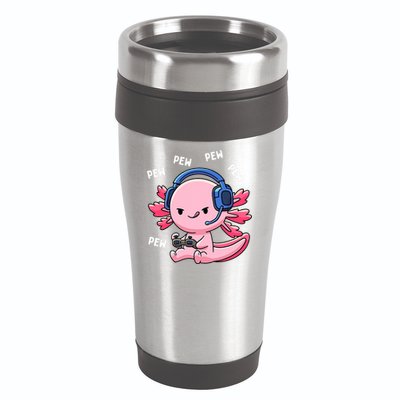 Axolotl Gaming Anime Video Game Pew Gamer 16oz Travel Tumbler