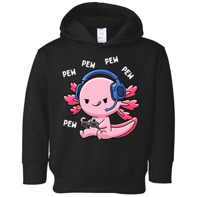 Axolotl Gaming Anime Video Game Pew Gamer Toddler Hoodie