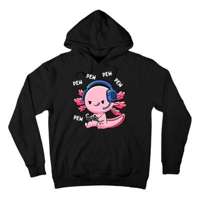 Axolotl Gaming Anime Video Game Pew Gamer Tall Hoodie