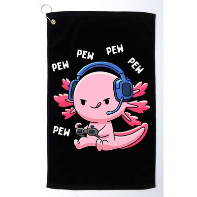 Axolotl Gaming Anime Video Game Pew Gamer Golf Towel