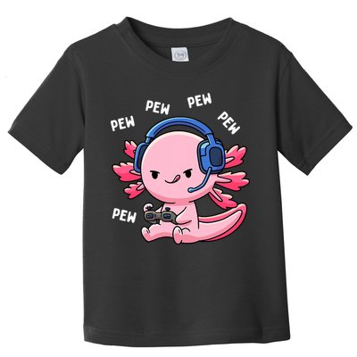 Axolotl Gaming Anime Video Game Pew Gamer Toddler T-Shirt
