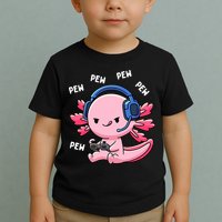 Axolotl Gaming Anime Video Game Pew Gamer Toddler T-Shirt