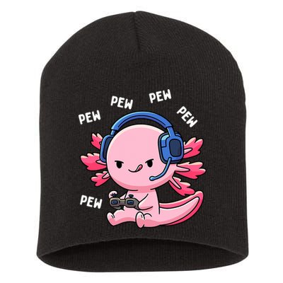 Axolotl Gaming Anime Video Game Pew Gamer Short Acrylic Beanie