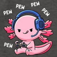 Axolotl Gaming Anime Video Game Pew Gamer Vector Backpack