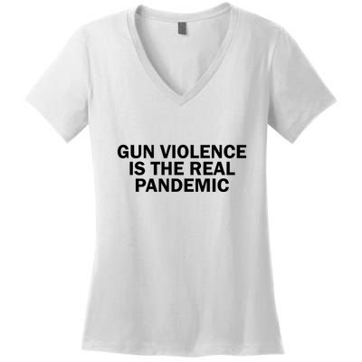 Anti Gun Awareness Day Wear Orange Enough End Gun Violence Women's V-Neck T-Shirt