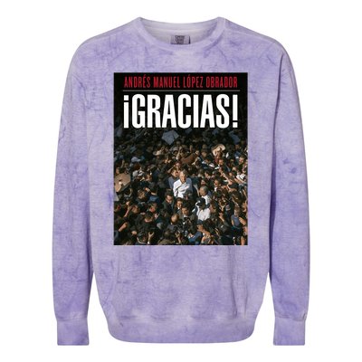 Amlo Gracias Andres Manuel Lopez Obrador Colorblast Crewneck Sweatshirt