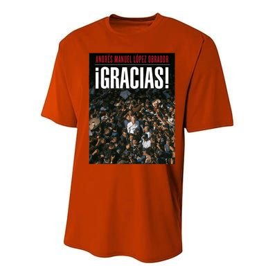 Amlo Gracias Andres Manuel Lopez Obrador Performance Sprint T-Shirt