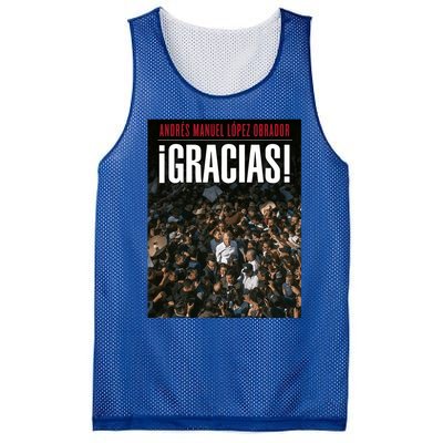 Amlo Gracias Andres Manuel Lopez Obrador Mesh Reversible Basketball Jersey Tank