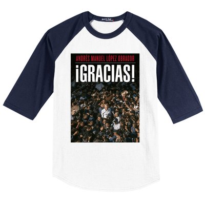 Amlo Gracias Andres Manuel Lopez Obrador Baseball Sleeve Shirt