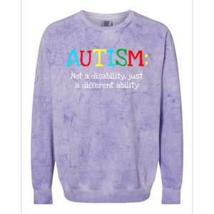 Autistic Gifts Adult Different Ability Autism Awareness Colorblast Crewneck Sweatshirt