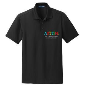 Autistic Gifts Adult Different Ability Autism Awareness Dry Zone Grid Polo