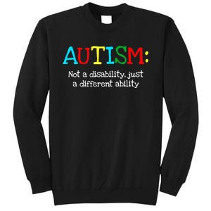 Autistic Gifts Adult Different Ability Autism Awareness Tall Sweatshirt