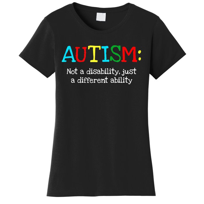 Autistic Gifts Adult Different Ability Autism Awareness Women's T-Shirt