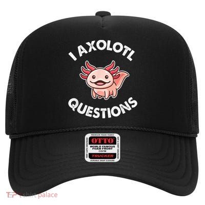 Axolotl Gift High Crown Mesh Back Trucker Hat