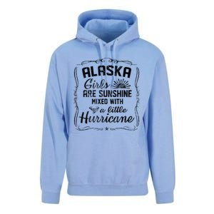 Alaska Girls Are Sunshine Mixed With A Little Hurricane Cool Gift Unisex Surf Hoodie