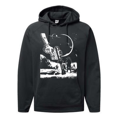 Alien Gunslinger Performance Fleece Hoodie