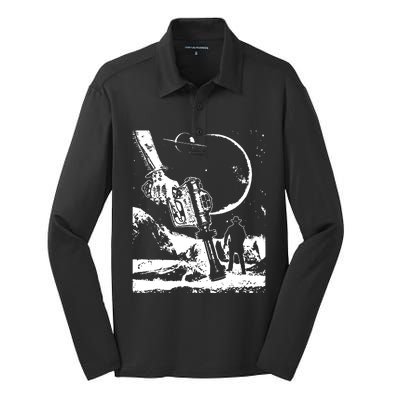 Alien Gunslinger Silk Touch Performance Long Sleeve Polo