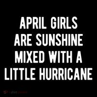April Girls Are Sunshine Mixed With A Little Hurricane Birthday Backpack