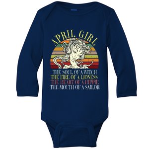 April Girl Aries Taurus Birthday Women Horoscope Zodiac Baby Long Sleeve Bodysuit