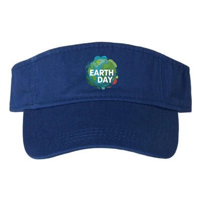 Abstract Global Artwork For Earth Day Cute Gift Valucap Bio-Washed Visor