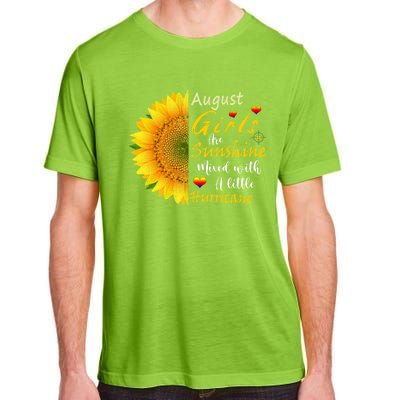 August Girls Are Sunshine Mixed Little Hurricane Sunflower Funny Gift Adult ChromaSoft Performance T-Shirt