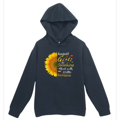 August Girls Are Sunshine Mixed Little Hurricane Sunflower Funny Gift Urban Pullover Hoodie