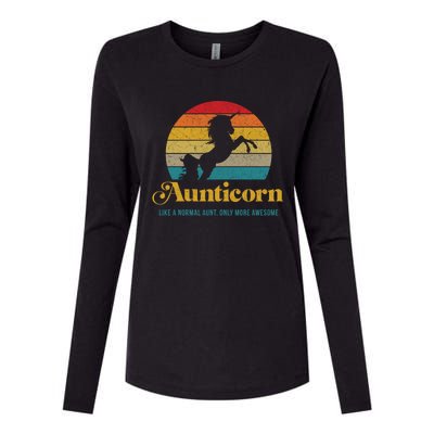 Aunticorn Gift Womens Cotton Relaxed Long Sleeve T-Shirt