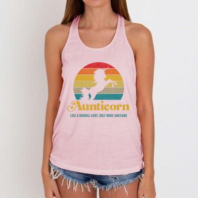 Aunticorn Gift Women's Knotted Racerback Tank