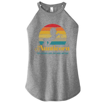 Aunticorn Gift Women’s Perfect Tri Rocker Tank