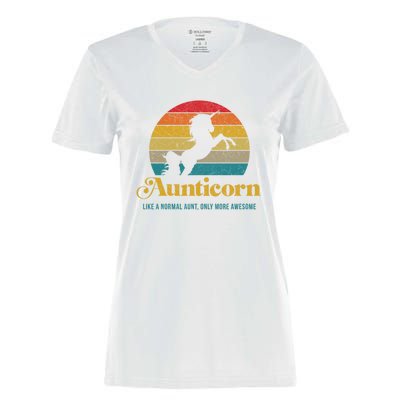 Aunticorn Gift Women's Momentum V-Neck T-Shirt