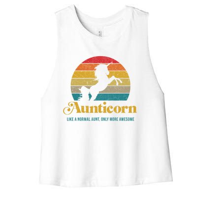 Aunticorn Gift Women's Racerback Cropped Tank