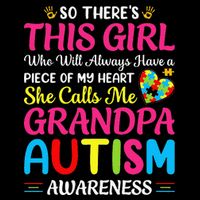 Autism Grandpa Autism Awareness Grandad Autism Motivation Cooling Performance Crew T-Shirt