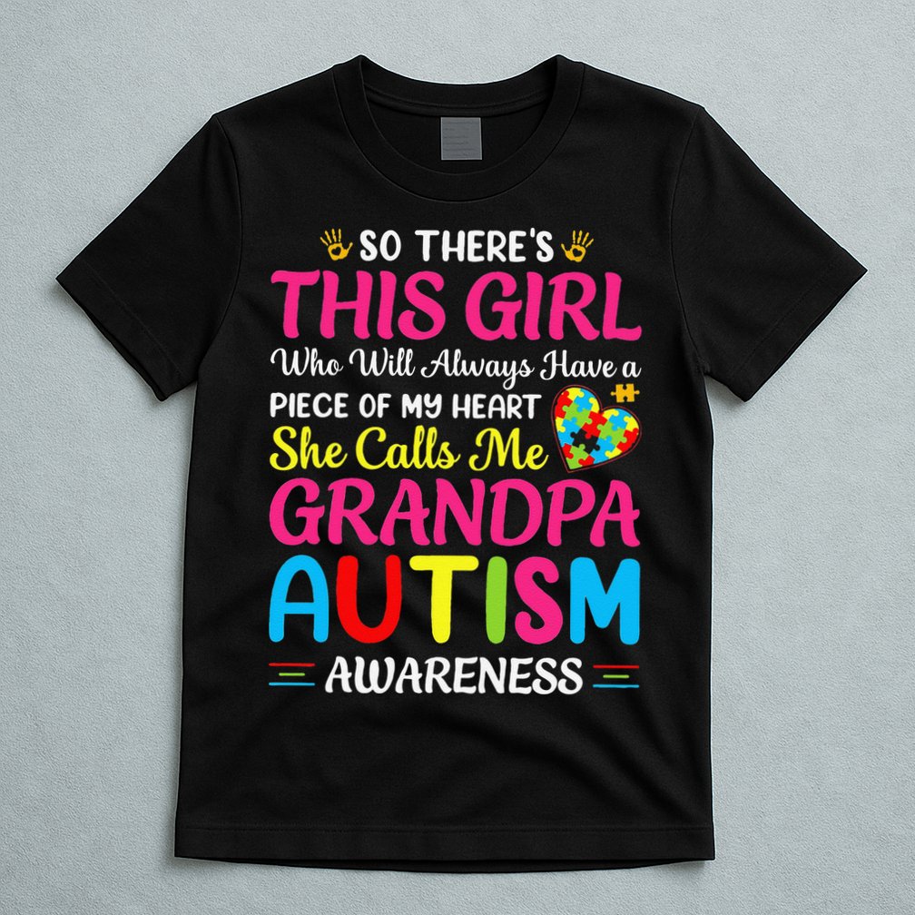 Autism Grandpa Autism Awareness Grandad Autism Motivation T-Shirt