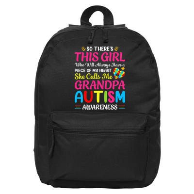 Autism Grandpa Autism Awareness Grandad Autism Motivation 16 in Basic Backpack